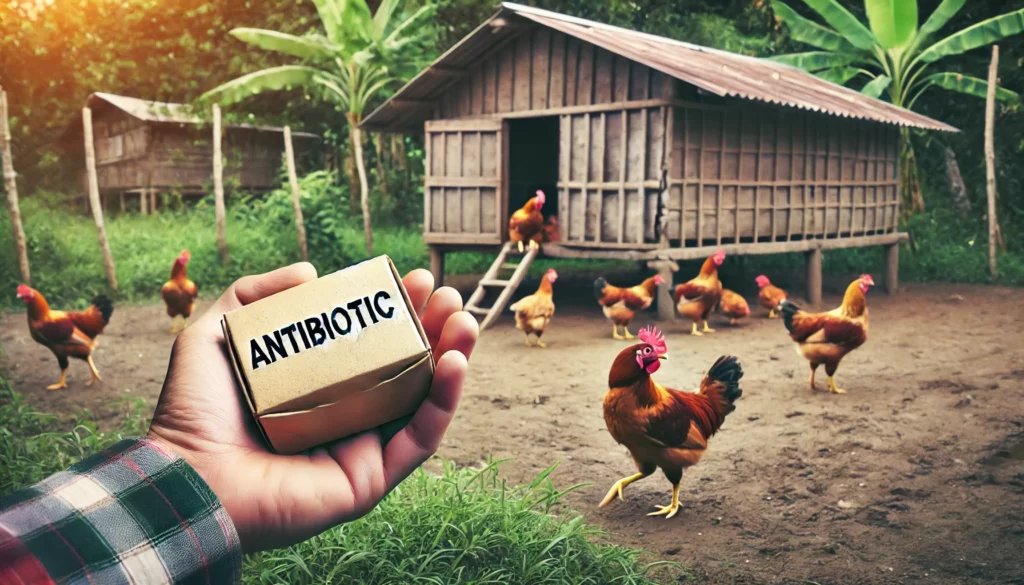 antibiotique poule