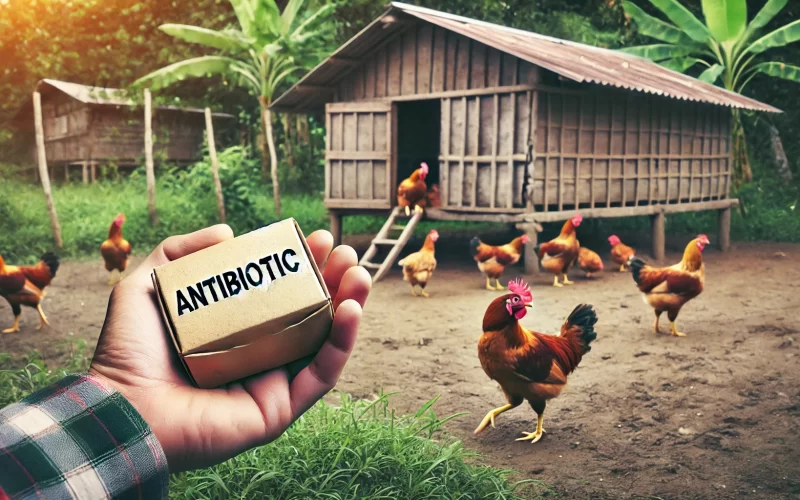 antibiotique poule